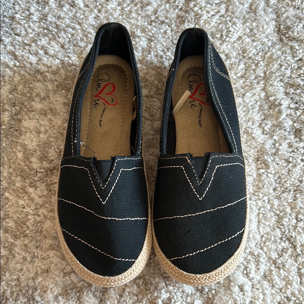 Mia Shoes Black Espadrilles Flats